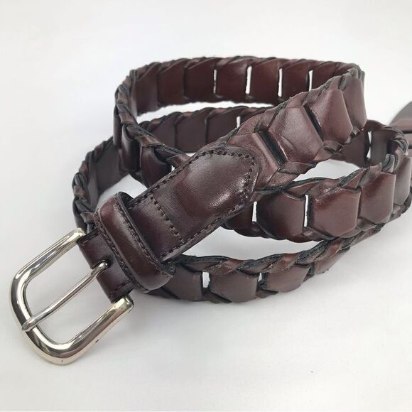Argentinian Full Grain Cowhide Leather Loop Chain Belt - Picture 2 of 13